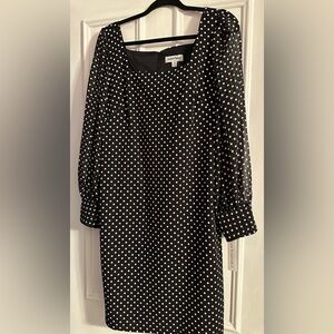 New never worn Shelby & Palmer black polka dot dress.